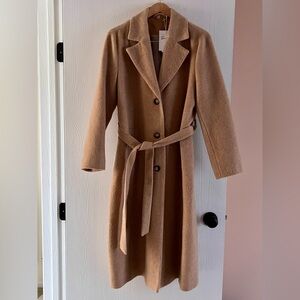 & Other Stories Belted Wool Coat Beige New w/Tags Paris Atelier Trench
